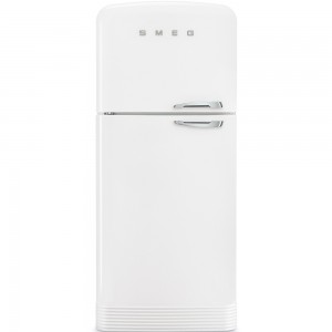 Frigider 2 usi cu deschidere stanga FAB50LWH, Alb, 80 cm, Retro 50, SMEG
