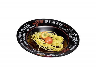 Set farfurii pentru paste Nero, Sticla, Ø 29 cm, 6 piese