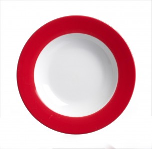 Set farfurii supa Doppio Red, Flirt, Ø 22 cm, 6 piese