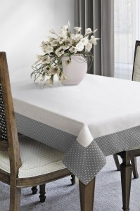 Fata de masa Alma 160x280 cm Crem / Grafit