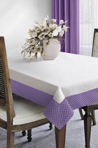 Fata de masa Alma 85x85 cm Crem / Violet