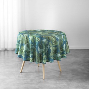 Fata de masa din poliester Rio Albastru / Verde, Ø180 cm