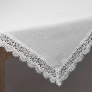 Fata de masa Julie Alb, 80 x 80 cm