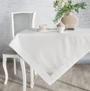 Fata de masa Modern Alb