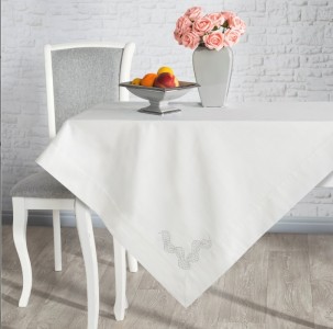 Fata de masa Olivia Alb