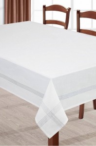 Fata de masa Silver 3 Alb