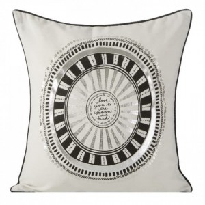 Fata de perna Selena Alb / Maro, 45 x 45 cm 