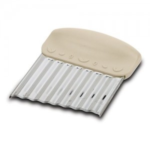 Feliator ondulator pentru legume Misty Gri, 7,5 x 8,5 cm