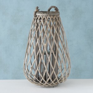 Felinar decorativ din lemn, Jolanda Maro, Ø38xH63 cm