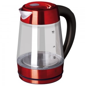 Fierbator apa cu LED, baza rotativa si functie setare temperatura, 1,7L, 2200W, Metallic Line Burgundy
