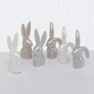 Figurina decorativa din dolomita Lusi Maro Deschis / Crem, Modele Asortate, L3xl3xH7 cm