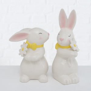 Figurina decorativa din dolomita Sheddy Alb / Galben, Modele Asortate, L5,5xl4,5xH10 cm