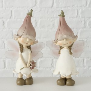 Figurina decorativa din polirasina Fajona Elf Multicolor, Modele Asortate, l12xA7xH19 cm