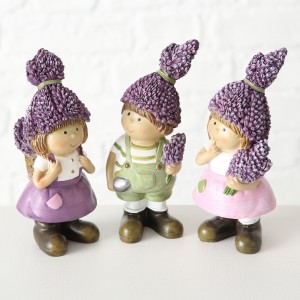 Figurina decorativa din polirasina Lavender Multicolor, Modele Asortate, l6xA6xH16 cm