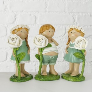 Figurina decorativa din polirasina Parys Multicolor, Modele Asortate, l9xA6,5xH17 cm