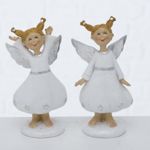 Figurina din rasina sintetica Carmenia Alb / Argintiu, Modele Asortate, L7xl5xH13 cm