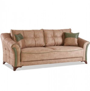 Canapea extensibila tapitata, 3 locuri Fortuna Bej K2, l224xA94xH82 cm