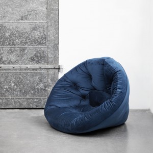 Fotoliu extensibil Nido Velvet Blue