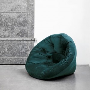 Fotoliu extensibil Nido Velvet Green