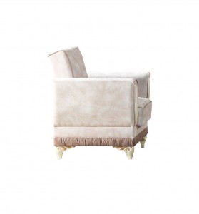 Fotoliu fix tapitat Basak Ivoir K1, l95xA84xH94 cm