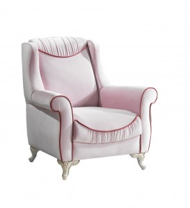 Fotoliu fix tapitat Beyzade Roz K1, l95xA90xH100 cm