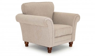 Fotoliu fix tapitat cu stofa Helmsdale Beige, l116xA90xH95 cm