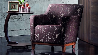 Fotoliu fix tapitat cu stofa Innovia Multicolor, l79xA71xH75 cm