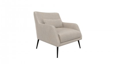 Fotoliu fix tapitat cu stofa, Larina Grej, l72xA70xH87 cm