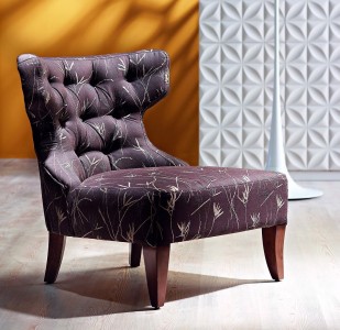 Fotoliu fix tapitat cu stofa Leeds Multicolor, l77xA75xH85 cm