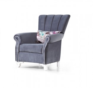 Fotoliu fix tapitat Morino Gri K3, l90xA90xH103 cm