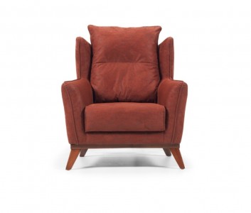 Fotoliu fix tapitat Tampa Caramiziu K2, l88xA88xH96 cm