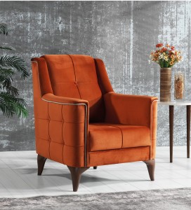 Fotoliu fix Teddy Portocaliu K1, l84xA86xH102 cm