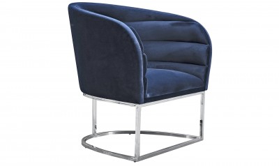 Fotoliu fix tapitat cu stofa Upton Accent Blue, l94,5xA66xH83 cm