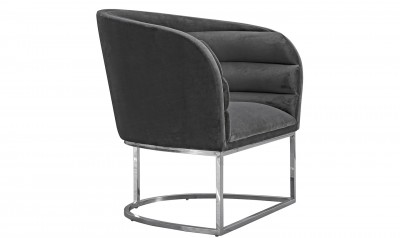 Fotoliu fix tapitat cu stofa Upton Accent Dark Grey, l94,5xA66xH83 cm