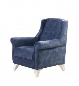 Fotoliu fix tapitat Mito Bleumarin K1, l95xA90xH100 cm