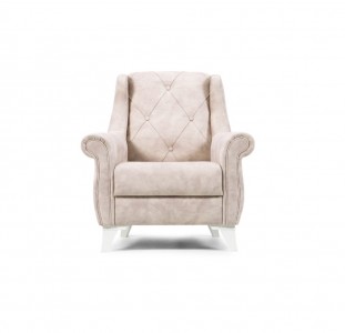 Fotoliu fix tapitat Mito Crem K4, l95xA90xH100 cm