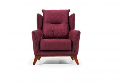 Fotoliu fix tapitat Tampa Burgundy K3, l88xA88xH96 cm