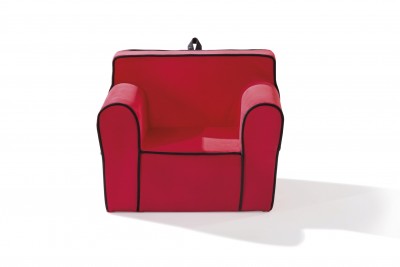 Fotoliu pentru copii tapitat cu stofa Comfort Red, l61xA49xH52 cm