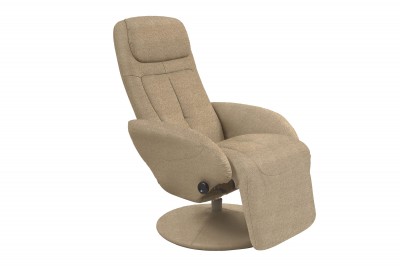 Fotoliu Recliner tapitat cu stofa Optimus 2 Bej, l77xA80xH101 cm