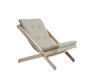 Fotoliu Relaxare, stofa si cadru lemn de fag, Boogie Raw Linen, l65xA88xH67 cm