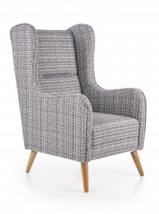 Fotoliu tapitat cu stofa Cherise Multicolored, l67xA85xH114 cm