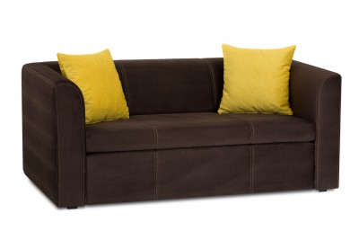 Canapea extensibila tapitata cu stofa, 2 locuri Frida Brown, l175xA93xH72 cm