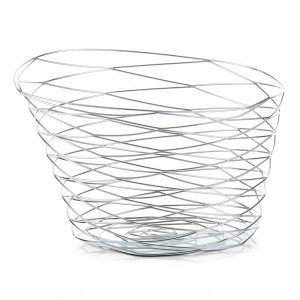 Fructiera Elegant II, Metal Cromat, Ø 27xH19 cm