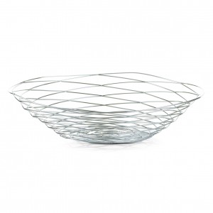 Fructiera Elegant III, Metal Cromat, Ø 39xH9,3 cm