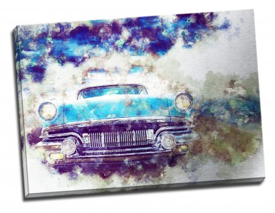 Tablou din aluminiu striat Blue Ride