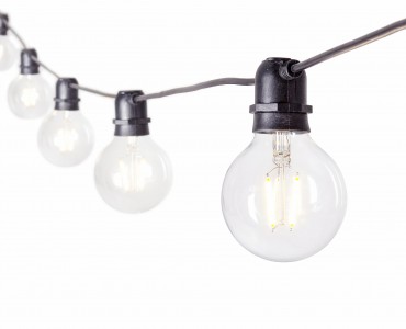 Ghirlanda luminoasa de exterior cu 10 LED-uri, Brillant Transparent / Negru, L840 cm