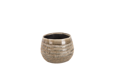 Set 4 ghivece ceramice Atmosphere Steeple Grey, Ø 17 cm