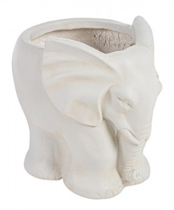 Ghiveci din Fiberclay, Garden Elephant Ivoir, L39xl30xH35 cm
