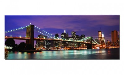 Tablou Sticla Glasspik Most Fiolet, 50x125 cm