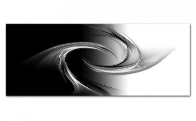 Tablou Sticla Glasspik Abstrakcja Grey, 50x125 cm